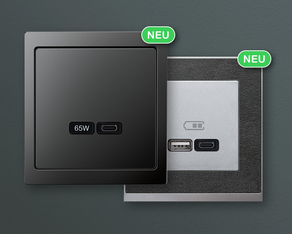 Merten USB-Ladestationen im Schalterdesign