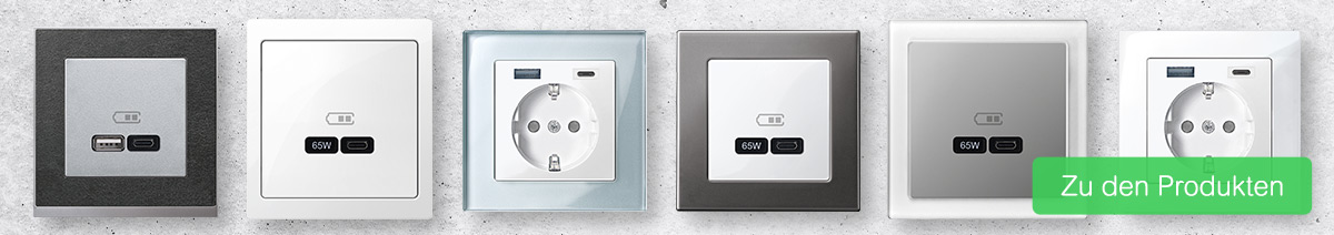 Merten USB-Ladestationen im Schalterdesign