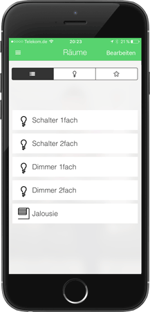 Merten Wiser Room App Schalten