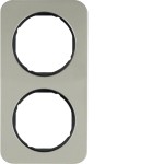 Berker 10122104 Rahmen 2fach R.1 E-Stahl schw 