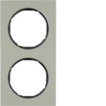 Berker 10122204 Rahmen 2fach R3 E-Stahl Hard Edge schw 