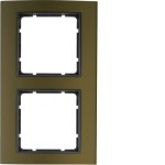 Berker 10123001 Rahmen 2fach B.3 Alu, braun/anthrazit 