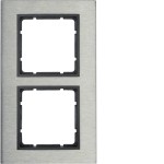 Berker 10123606 Rahmen 2fach B.7 Edelstahl/anthrazit 