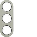 Berker 10132004 Rahmen 3fach R.Classic E-Stahl schw 
