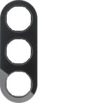 Berker 10132016 Rahmen 3fach R.Classic Glas schw 