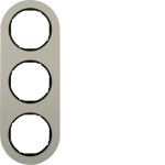Berker 10132084 Rahmen 3fach R.Classic Alu schw 