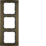 Berker 10133001 Rahmen 3fach B.3 Alu, braun/anthrazit 