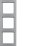 Berker 10136094 Rahmen 3fach Q3 Alu Lack 