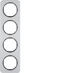 Berker 10142184 Rahmen 4fach R.1 Alu/schwarz 