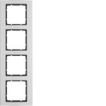 Berker 10143004 Rahmen 4fach B.3 Alu/anthrazit 