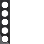 Berker 10152245 Rahmen 5fach R.3 schwarz glänzend 