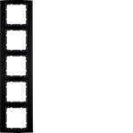 Berker 10153005 Rahmen 5fach B.3 Alu schwarz/anthrazit 