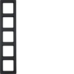 Berker 10156086 Rahmen 5fach Q.1 anthrazit samt 