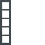 Berker 10156186 Rahmen 5fach, Q.7, anthrazit samt 