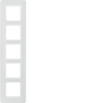 Berker 10156189 Rahmen 5fach, Q.7, polarweiß samt 