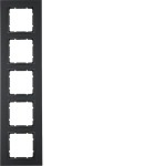 Berker 10156626 Rahmen 5fach B.7 anthrazit matt 