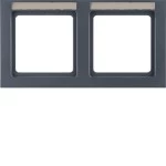 Berker 10226086 Rahmen 2fach mit BF waag Q.3 anthrazit 