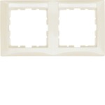 Berker 10228912 Rahmen 2fach mit BF waag S1 weiß gl 