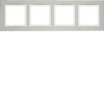 Berker 10243609 Rahmen 4fach waag E-St B.7 E-St/pw 