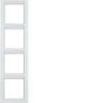 Berker 10546099 Rahmen 4f. senkr., B.feld, Q.3, pw. samt 