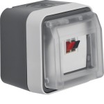 Berker 11963505 Lautsprecher-Anschlussdose AP W.1 grau 