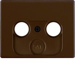 Berker 12010111 Zentralstück für Antennen-Steckdose 2- und 3Loch Arsys braun glänzend 