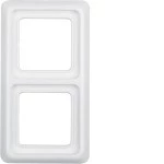 Berker 132909 Rahmen 2-fach mit Dichtung wg Up IP44 polarweiß, glänzend 