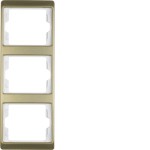 Berker 13340002 Rahmen 3-fach senkrecht Arsys gold Metall 