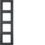 Berker 13437006 Rahmen 4fach senk K.1 anthrazit matt 