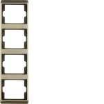 Berker 13440001 Rahmen 4-fach senkrecht Arsys hellbronze Metall 