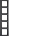 Berker 13537006 Rahmen 5fach senk K.1 anthrazit matt 