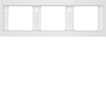 Berker 13737009 Rahmen 3-fach waagerecht, Serie K.1, polarweiß glänzend 