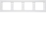 Berker 13837009 Rahmen 4fach waag K.1 polarweiß glänzend 