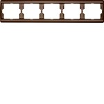 Berker 13930001 Rahmen 5-fach waagerecht Arsys braun glänzend 