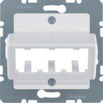 Berker 142709 Zentralplatte für 3 Mini-Com Module pw 