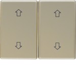Berker 14340301 Wippe 2-fach mit Aufdruck Symbol Pfeile Arsys hellbronze Metall 