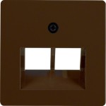 Berker 146901 Zentralplatte UAE Steckdose 2-fach Zentralplattensystem braun glänzend 