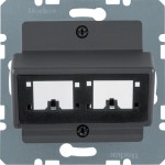 Berker 14721606 Zentralplatte f 1o2 Einz.mod Re+DeMa ant 