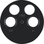 Berker 14842045 Zentralstück für Ant.Do 4Loch R.1/R.3 sw 