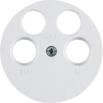 Berker 14842089 Zentralstück für Ant.Do 4Loch R.1/R.3 pw 