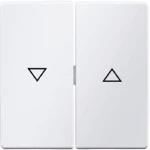 Berker 16256089 Wippe 2-fach mit Aufdruck Symbol Pfeil Q.1/Q.3 polarweiß, samt 