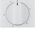 Berker 16340069 Zentralstück mit Regulierknopf für mechanische Zeitschaltuhr Arsys polarweiß glänzend 