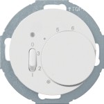 Berker 20302079 Temperaturregler mit Öffner, Wippschalter und LED R.classic polarweiß, glänzend 