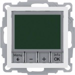 Berker 20448989 Temp.-Regler, Schließer, m. Z.-Stk., zeitgesteuert S.1/B.3/B.7 polarweiß, glänz. 