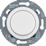 Berker 294410 Universal-Drehdimmer mit Zentralstück (R, L, C, LED), Serie 1930/Glas, pw. gl. 
