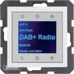 Berker 29848989 Radio Touch, Steckdosenradio Unterputz, DAB+ S.1/B.x polarweiß glänzend 