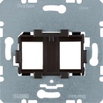 Berker 454107 Tragr. 2-f. f.Krone Jacks ME braun 