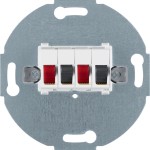 Berker 457309 Unterputz Stereo-Lautsprecherdose, Modul-Einsätze polarweiß, matt 