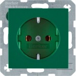 Berker 47438913 Steckdose SCHUKO S.1/B.x grün glänzend 