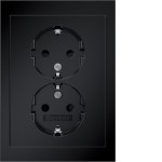 Berker 47592245 D-Steckdose SCHUKO ADP erh.BS S.3 schw g 